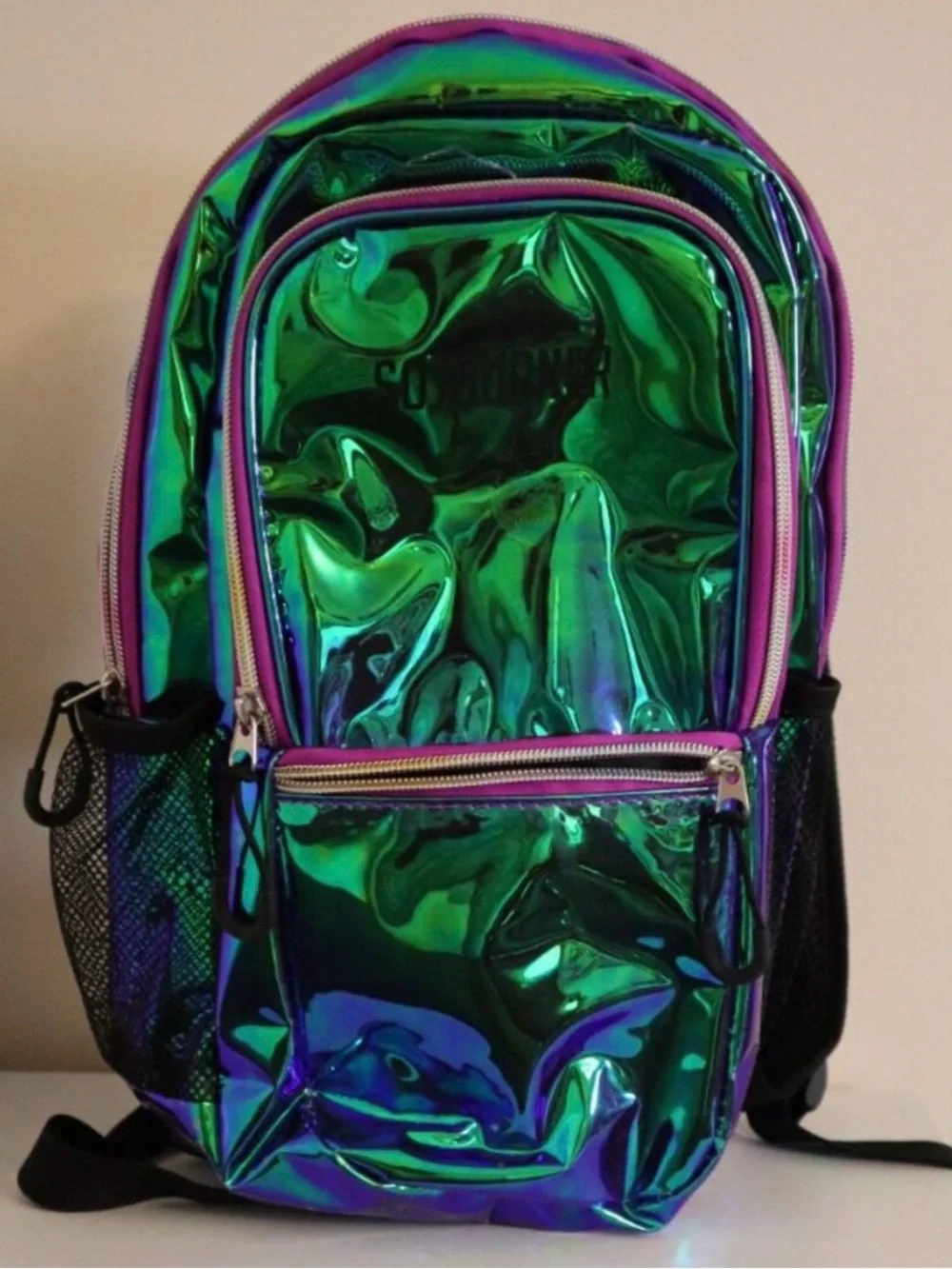Sojourner Backpack Rave Hydration Pack Holographic Green Pink 2 Liter OS Bag